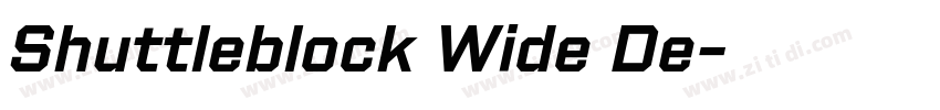 Shuttleblock Wide De字体转换